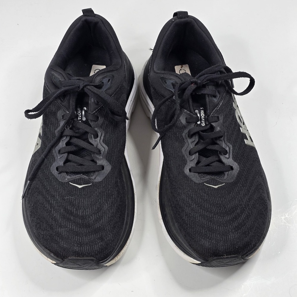 Hoka Gaviota 5 Mens 10 D Black White Max Cushion Stability Running Shoes 10D